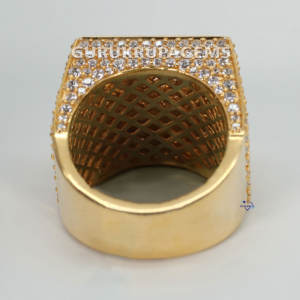 แหวนฮิปฮอปออกทำจากเพชรสีดำและสีขาวสว่างสดใสมีดีไซน์ที่เป็นเอกลักษณ์925จากดีไซเนอร์ - Product Image 4