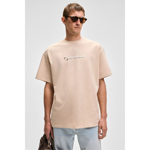 GRIMELANGE MANOL เสื้อยืดคอกลมผู้ชายผ้าฝ้ายออร์แกนิก 100% ทรงโอเวอร์ไซส์ - Product Image 4