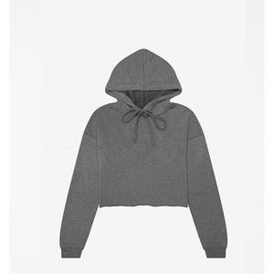 Bella Canvas Deep Heather MUJER CROPPED FLEECE HOODIE Sudadera con capucha recortada para mujer-Bella + Canvas 750 - Product Image 3