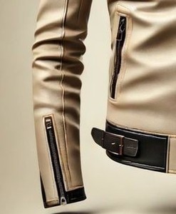Elegante chaqueta de cuero de invierno Vintage para hombres y mujeres con forro de algodón transpirable y a prueba de viento con capucha de piel sintética - Product Image 3