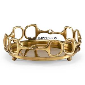 ถาดอลูมิเนียมทรงกลมเคลือบทองดีไซน์เนอร์แฟนซีสุดเก๋ที่มีเอกลักษณ์เฉพาะตัวถาดเสิร์ฟอาหารและโรงแรม - Product Image 4