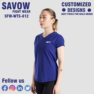 Camisetas Vintage de algodón para mujer, venta al por mayor, camisetas informales holgadas de manga corta con cuello en V, camisetas ecológicas para el verano - Product Image 3