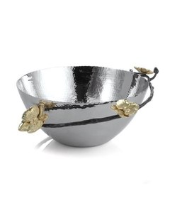 LATEST DECORATIVE MODERN LUXURY STAINLESS STEEL POLISHED HAMMERED BOWL BRASS FLOWER <b>NUTS</b> DATES RAMZAN COLLECTION PARTY BOWLS - Product Image 2