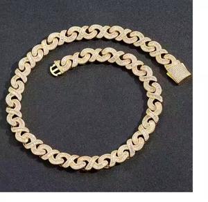 สร้อยคอเพชรโมอิสแบบคิวบาสำหรับผู้ชายเครื่องประดับฮิปฮอปแบบสั่งทำของขวัญที่ดีที่สุดสำหรับผู้ชายสร้อยคอแบบฮิปฮอป - Product Image 1