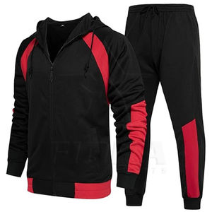 Streetwear vintage personnalisé pour hommes, sweat à capuche avec patch vieilli et jogging délavé à l'acide, ensemble de survêtements, pantalon de survêtement d'hiver à fermeture éclair complète - Product Image 1