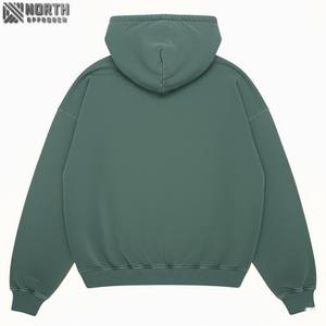 Sudadera con capucha de gran tamaño con estilo para hombre, sudadera de lana pesada, diseño teñido anudado a la moda, ropa cómoda de uso diario para invierno sólido - Product Image 2