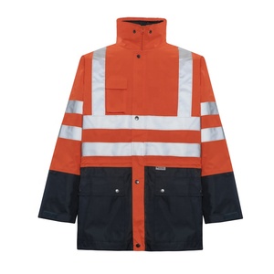 Men's Hi-Vis Waterproof Pullover Hooded <b>Safety</b> Jacket Windproof Insulated Workwear for <b>Outdoor</b> Construction Security Windproof - Product Image 3