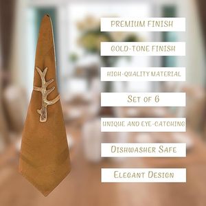 Servilletero de oro rosa, decoración de mesa de aluminio de alta calidad, toque rústico elegante y romántico para impresionar a los invitados en las fiestas - Product Image 2