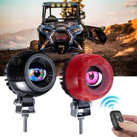 Nouvel éclairage LED auxiliaire de route, dynamique, télécommandé, yeux d'ange et de démon intelligents modifiables, étanche IP68 pour modification automobile