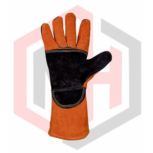 Gants de soudage en cuir brun de qualité supérieure, antistatiques, 7 oz, résistants aux déchirures, équipement de sécurité pour le soudage MIG/TIG - Product Image 2