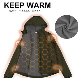 Adjustable Size Windbreaker <b>Women</b> Softshell <b>Jackets</b> Front <b>Zip</b> <b>up</b> Closure Casual Wear Softshell <b>Jackets</b> - Product Image 4