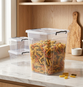 Contenedor de Almacenamiento de Alimentos Rectangular de Plástico Ecológico de 30L, Diseño Multifuncional Resistente, Preservación de Frescura - Product Image 5