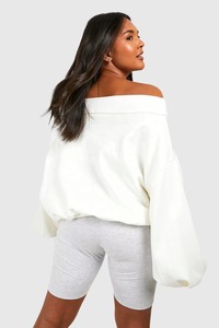 Último diseño nueva sudadera elegante de cuello ancho de algodón pesado para mujer sudadera transpirable de algodón orgánico para mujer - Product Image 3