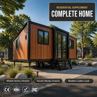 Maisonnette préfabriquée moderne conforme aux normes ASTM, maison pliable pour ADU et logement secondaire dans les jardins américains