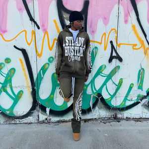 Men Heavyweight 2 Piece Stacked Sweatsuit Set <b>Women</b> Plain Tracksuit Custom Cotton Acid Wash Unisex Sweatpants and Zip Hoodie Set - Product Image 4