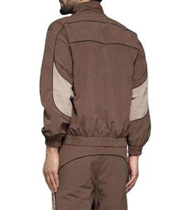 2-Piece windbreaker trouser <b>jacket</b> set windbreaker and beige cut sew anorak custom long sleeve color blocking nylon outdoor - Product Image 5