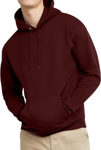 Wholesale <b>Men's</b> Maroon Hoodies | Casual Sweatshirts Manufacturer - Product Image 5