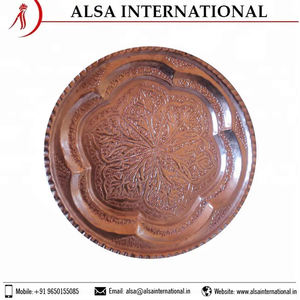 Prix d'usine direct Plaque en acier inoxydable de qualité supérieure du fabricant indien plateau décoratif en gaufrage - Product Image 2