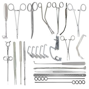 Ensembles d'instruments de chirurgie manuelle en acier inoxydable professionnels de 25 pièces Kits d'adénoïdectomie pour amygdalectomie - Product Image 1