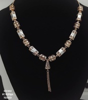 Expédition rapide, stock disponible, collier minimaliste en argent sterling 925 plaqué or avec chaîne en boîte et ensemble de pierres CZ pour femmes, idéal pour les fiançailles et les mariages