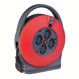 Enrollador de Cable Eléctrico (5m) H05VV-F 3x1.5 mm² 4P, Ahorro de Espacio, Rojo y Negro, PP2741, Cables de Alimentación - Product Image 2