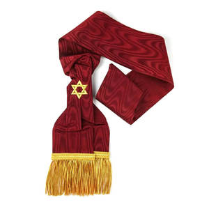 Recién llegado, hermosas fajas de bordado masónico OES con tela de encaje de lentejuelas doradas, fajas masónicas - Product Image 1