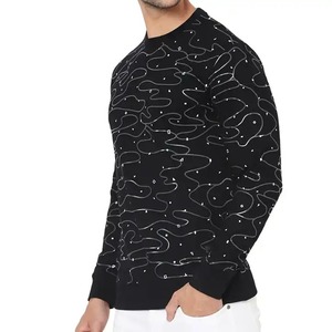 Vente chaude hommes basique sweat à col rond haute qualité épais coton polaire à capuche brodé plaine teint Techniques pour solide - Product Image 4