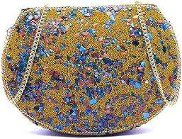 Bolso de Mano Tipo Clutch con Mosaico Artístico Hecho a Mano con Acabado Artesanal de Primera Calidad, Bolso de Mano Tipo Clutch con Mosaico Real con Detalles en Oro Antiguo - Product Image 3