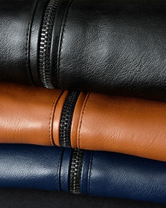 Vestes d'hiver coupe-vent pour hommes vente en gros garder au chaud bombardier de baseball en cuir PU avec veste universitaire en jean pour l'automne - Product Image 4