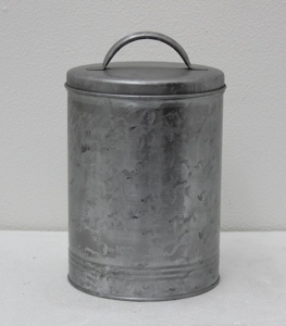 Modern Design for <b>Kitchen</b> Storage Handmade Customized Green Color Copper Wash Metal Iron Round Shape Box With Lid - Product Image 3