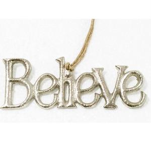 Gran oferta, adornos colgantes de Navidad de aluminio fundido con acabado de níquel, técnicas de impresión con cuentas para palabras decorativas de Navidad - Product Image 1