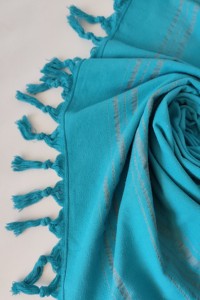 Serviette Peshtamal éponge d'un côté 90*170cm douce et absorbante, serviette de hammam turque à franges à séchage rapide pour les voyages 285 GSM - Product Image 2