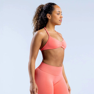 Sujetador deportivo XL de nueva tendencia para mujer, alta elasticidad, sin costuras, a prueba de golpes, transpirable, ligero, mate, Reversible, Nailon/LICRA - Product Image 3