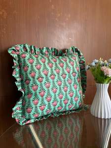 Housse de coussin en pur coton, motif floral saumon foncé, nouvelle arrivée, coussins décoratifs pour canapé, pour salon - Product Image 2