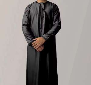 Túnica de Algodón para Hombre, Diseño Islámico Saudí, Thobe Largo, Ropa para Adultos, Talla Grande, Thobe/Jubba Musulmán en Venta - Product Image 3