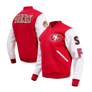 Fabricant OEM Veste universitaire Letterman de baseball personnalisée de haute qualité pour hommes Manches en cuir brodées en chenille d'hiver - Product Image 4
