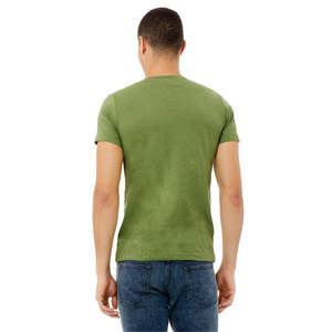 Camiseta CVC unisex verde brezo: 52% algodón peinado Airlume, 48% mezcla de poliéster - Product Image 3