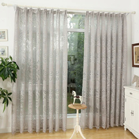 2024 KVR Jacquard voilages pour salon Semi occultant Tulle rideau pour chambre fleur motif Voile pour la maison