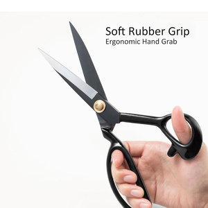 Ciseaux de couture à manches en plastique pour la couture et les coupes de tissu précises, lames droites en acier inoxydable robustes - Product Image 3