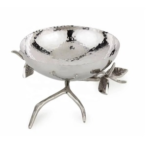 ชามสแตนเลสทรงไข่ค้อนสำหรับตกแต่งหรูหราชามสำหรับขนมถั่วผลไม้ตกแต่งโต๊ะที่ทันสมัย - Product Image 4