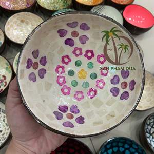 Tazón y taza de laca de coco de alta calidad, vajilla ecológica para decoración del hogar disponible para la venta - Product Image 2