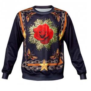 Sudadera 3D personalizada con sublimación impresa USAUK Diseño de moda Poliéster Fleece Cuello redondo Tallas grandes Patrón sólido - Product Image 1
