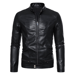 Chaqueta de cuero para hombre, diseño de moda, recién llegado, chaquetas de cuero Pu para hombre, chaqueta de cuero de calidad superior - Product Image 2