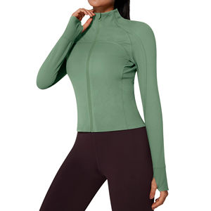 Chaqueta Deportiva para Mujer, para Correr, Yoga, Fitness, Atlética, de Gimnasio, Larga, Ligera, Transpirable, Ecológica, con Estampado de Diamantes de Imitación - Product Image 3