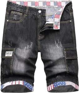 Streetwear en coton de haute qualité avec logo personnalisé jorts surdimensionnés délavés pour hommes shorts en jean fabricants - Product Image 1