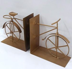 Fabricant de serre-livres décoratifs Serre-livres modernes Séparateurs d'étagère Bouchons robustes pour lourds décoratifs dorés - Product Image 5