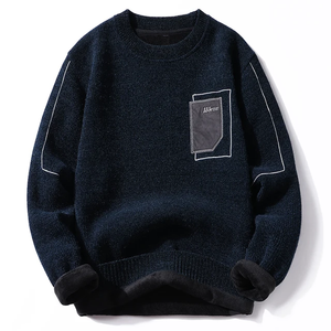 Polar Fleece Heavyweight Oversize Sudadera personalizada de cuello redondo Hombres Sudadera de algodón en blanco - Product Image 2