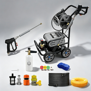 Nettoyeur haute pression professionnel sur roulettes 2000W 160 bars avec enrouleur <span class=keywords><strong>de</strong></span> tuyau pour le nettoyage automobile - Product Image 2