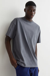 Camiseta de algodón pesado de alta calidad de gran tamaño con hombros caídos y cuello redondo para hombre, diseño de logotipo personalizado, 100% algodón - Product Image 2