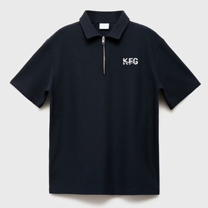 Chemises pour hommes de style moderne avec un design classique, motif uni, tricotées en coton 100% respirant, manches courtes pour un usage décontracté - Product Image 1